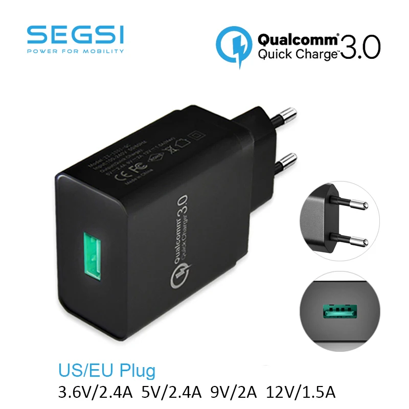 Quick Charge 3.0 USB FAST Wall Charger EU  Plug Qualcomm QC3.0 Mini Auto Travel Charging For Apple iPhone 6s HTC & Smartphone