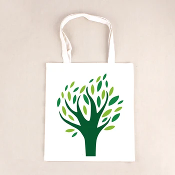 

Cotton Canvas Tree Cartoon 3D Print Bags Storage Bag Shoulder Handbags Zipper Tote Bag For Women Female Bolsa BB290