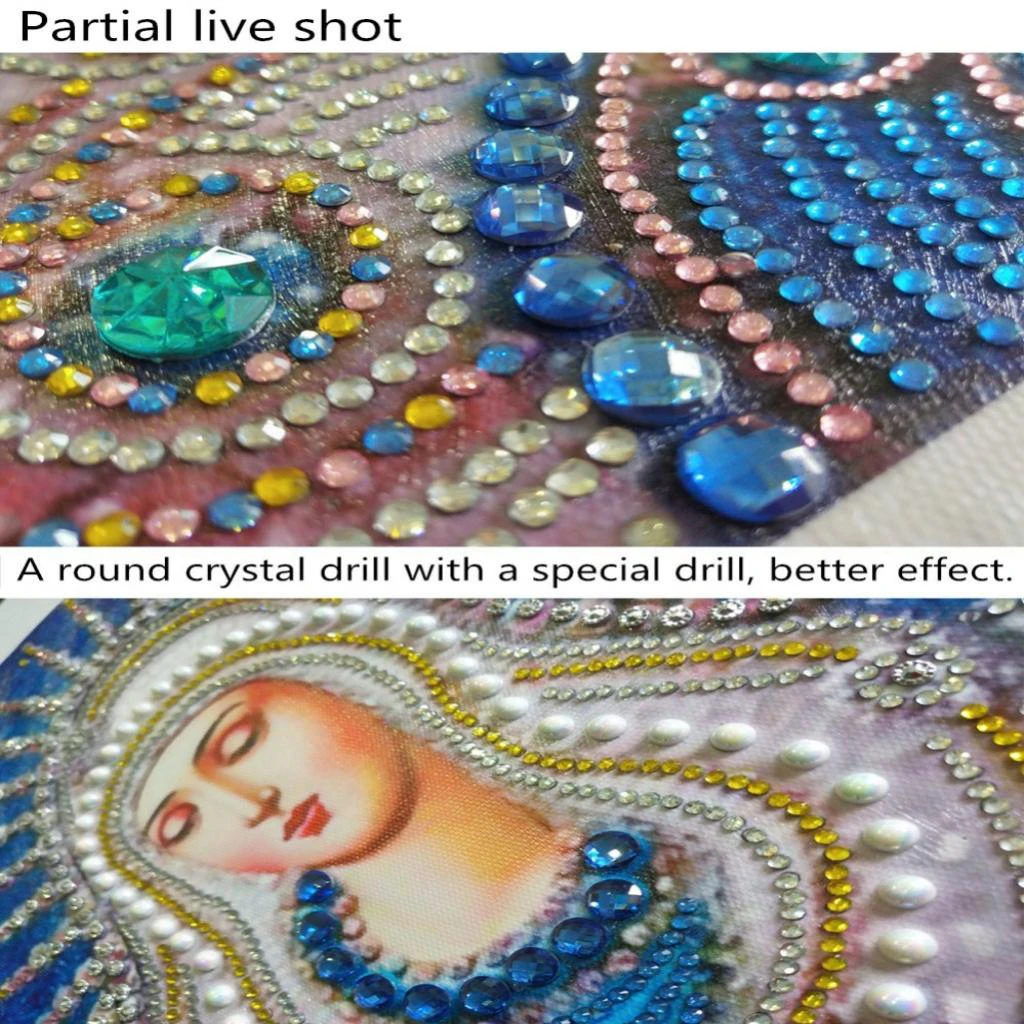 DIY Special Shaped 5D Religion Diamond Painting by Number Kit Partial Drill Rhinestone Embroidery Arts Craft 