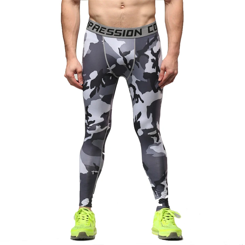 Nové přírůstky Fitness Kompresní kalhoty 2017 crossfit Punčocháče Pánské kalhoty Bodybuliding Slim Multi Elastic Camouflage Male Pants  t