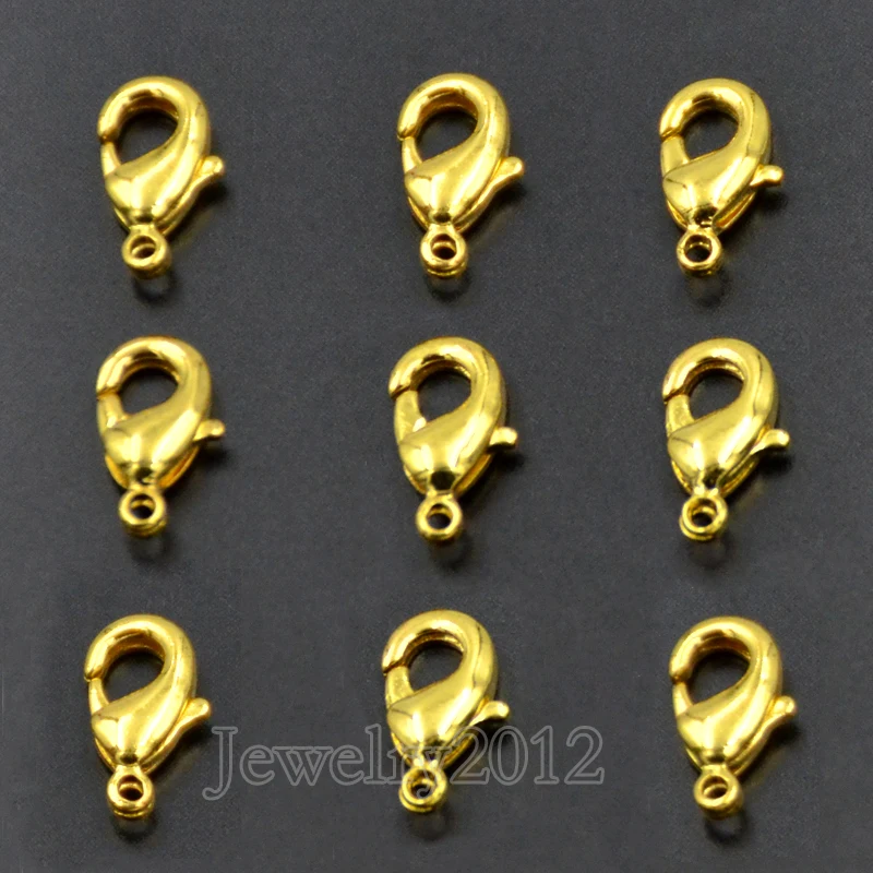 300PCS/Lot Gold Lobster Claws Clasp Charms Suitable for Necklace