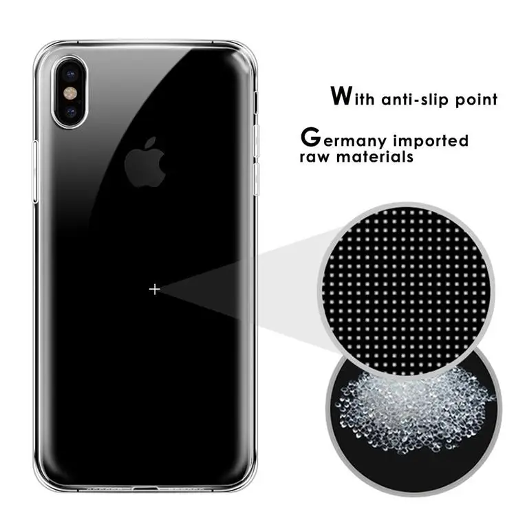 100 шт./лот 0 5 мм Кристальный гелевый Чехол для Iphone X 8 7 S8 plus Samsung S7 ультра тонкие