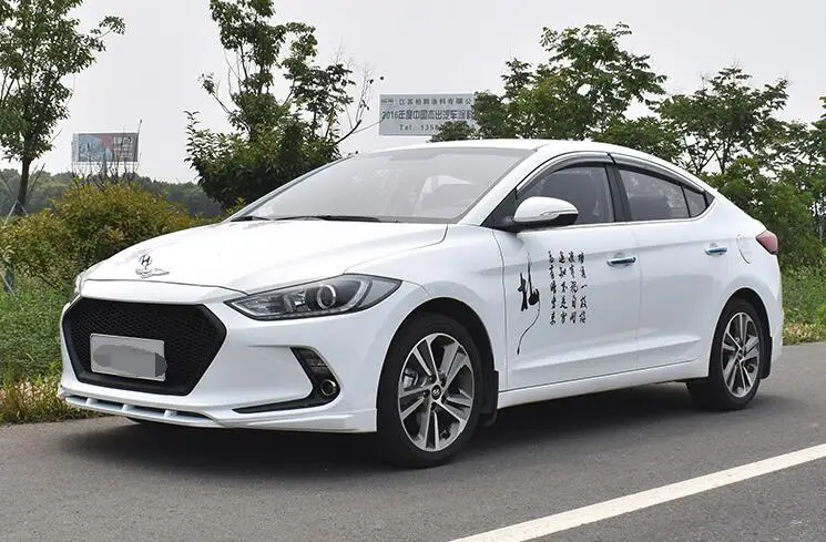 Для hyundai Elantra- гоночные решетки сотовая решетка Передняя гоночная решетка черный передний бампер модифицированная для Elantra