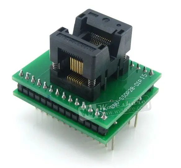 SSOP20 к DIP20 (A) TSSOP20 IC тестовое гнездо адаптера программирования 4 ширина 0 65