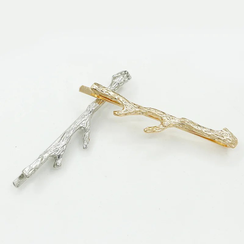 

Simple Fashion Metal Side Clip Tree Branch Hair Clips Cute Plant Hairpins For Women Hair Accessories 2019 Girl Hair Ornaments