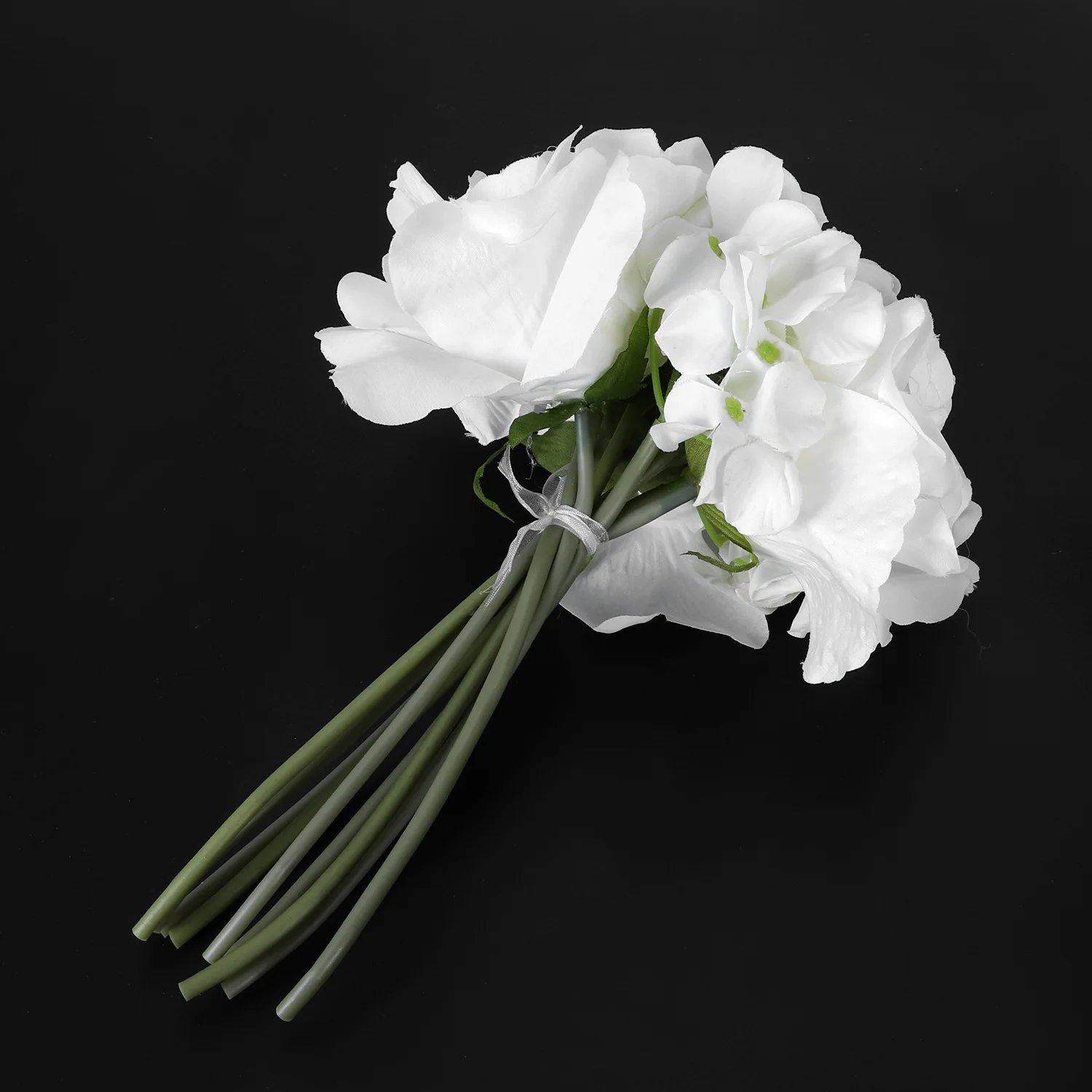 Роза Гортензия свадьба Букет из искусственных цветов букет для невесты-белый