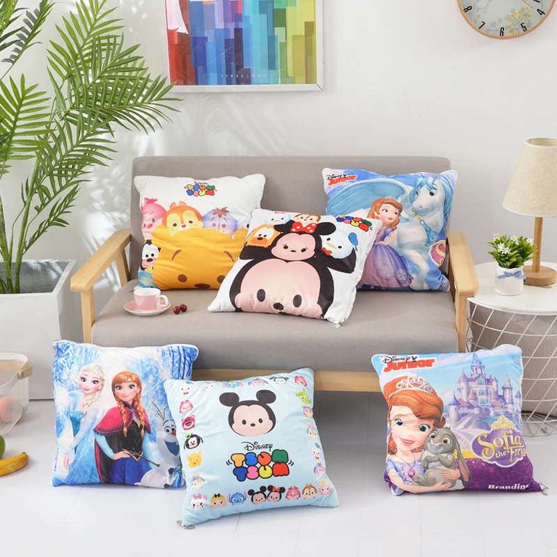 

Multi-Use Kids Girls Sofia Throw Blanket Disney Frozen Throw Pillow Anna Princess Themed Olaf Snowman for Couch