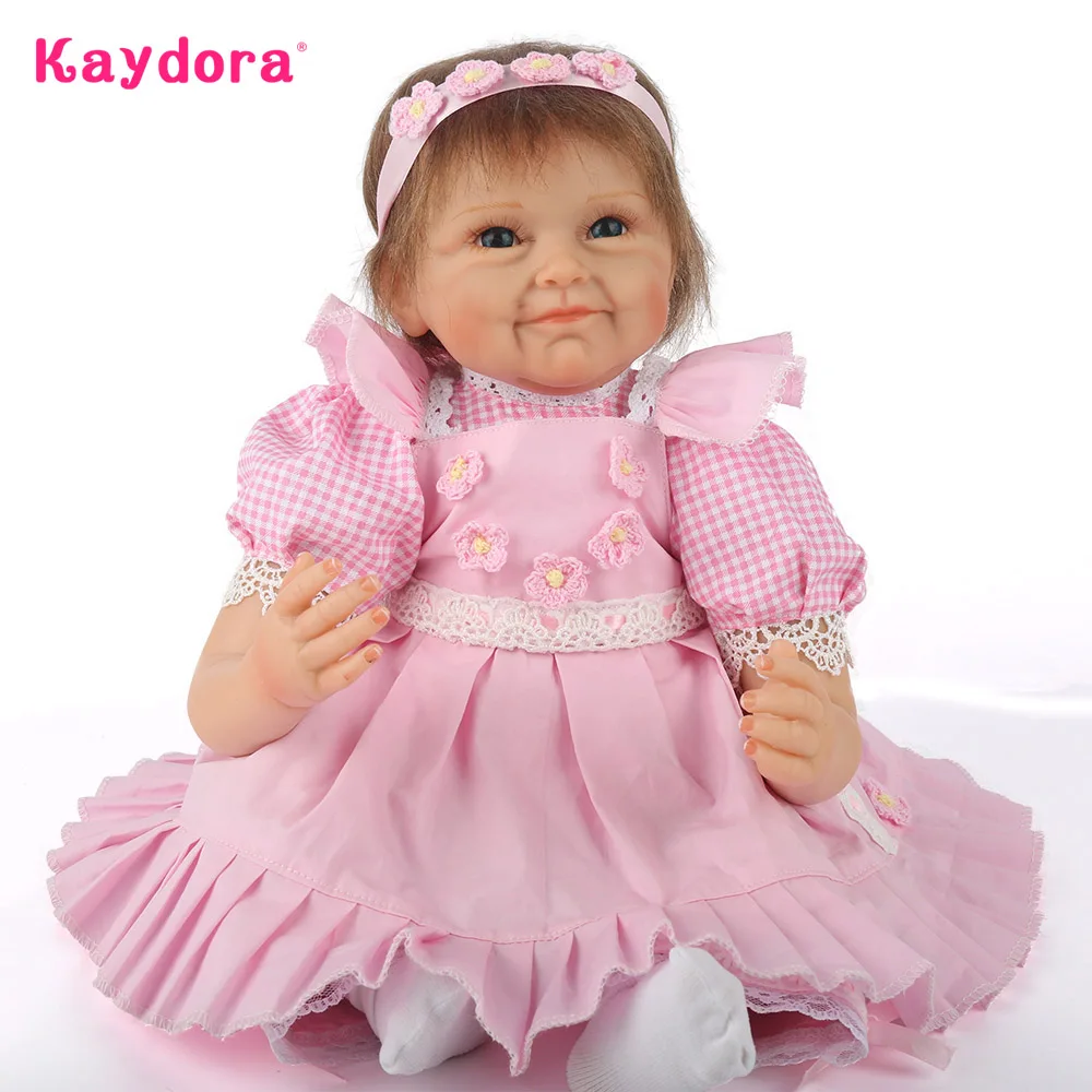 KAYDORA 22 дюйма ручная работа винил прелестная принцесса девочка lol Baby Bonecas bebe Reborn menina
