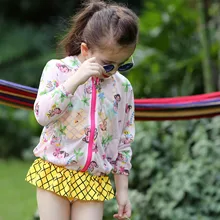 Детская пляжная одежда с рисунком обезьяны, защитная одежда для мальчиков и девочек