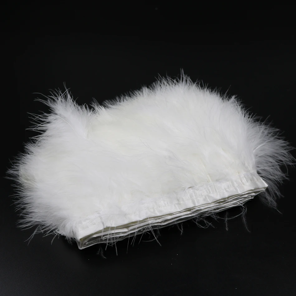1 white marabou feather trims 3