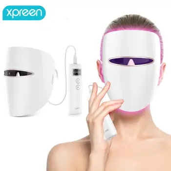 

LED Therapy Mask Xpreen Light Therapy Acne Treatment Face Mask, Blue & Red Light Therapy Wrinkle Acne Removal Face Beauty Spa