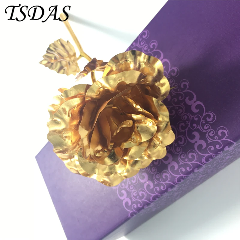 Only 1pc Graceful 24K Gold Dipped Rose And Beautiful Artificial Gold