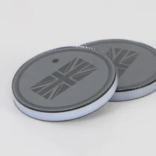 Автомобильный Стайлинг, универсальный автомобильный держатель для чашки, Противоскользящий коврик, перезаряжаемый светодиодный светильник, подстаканник, коврик для бутылки, подставка для напитков, наклейка