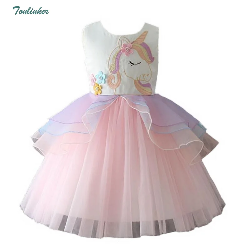 Цена Обувь для девочек принцесса костюмы единорогов детей цветок бальное платье пачка косплэй костюм единорога Vestido карнавальный костюм