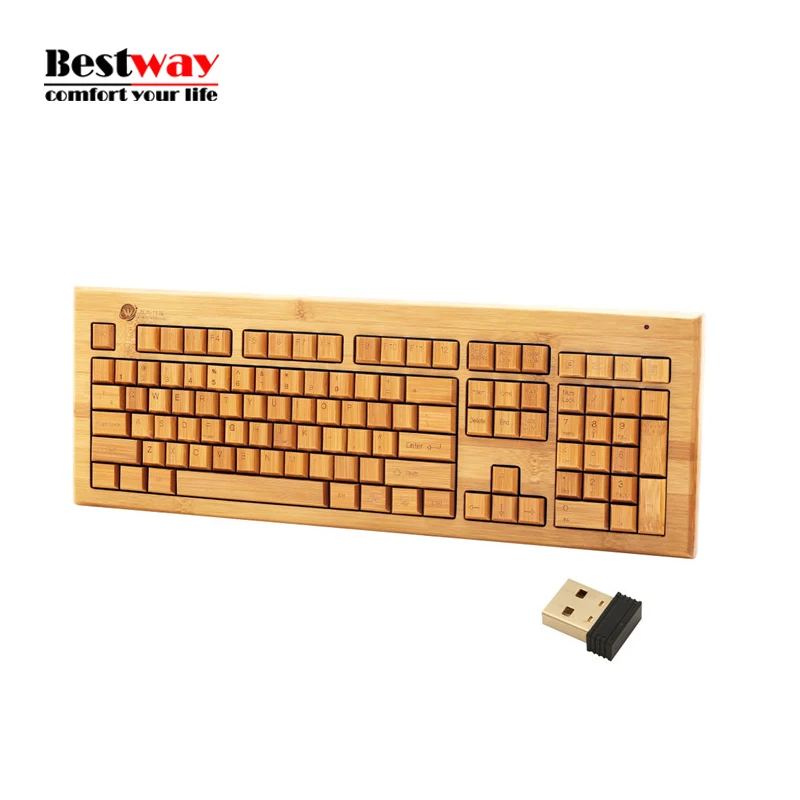 

Bamboo Keyboard Wireless Gaming Teclado Sem fio Teclado Mecanico For Android Tv Box Mekanik Klavye Xiaomi Laptop Clavier Gamer