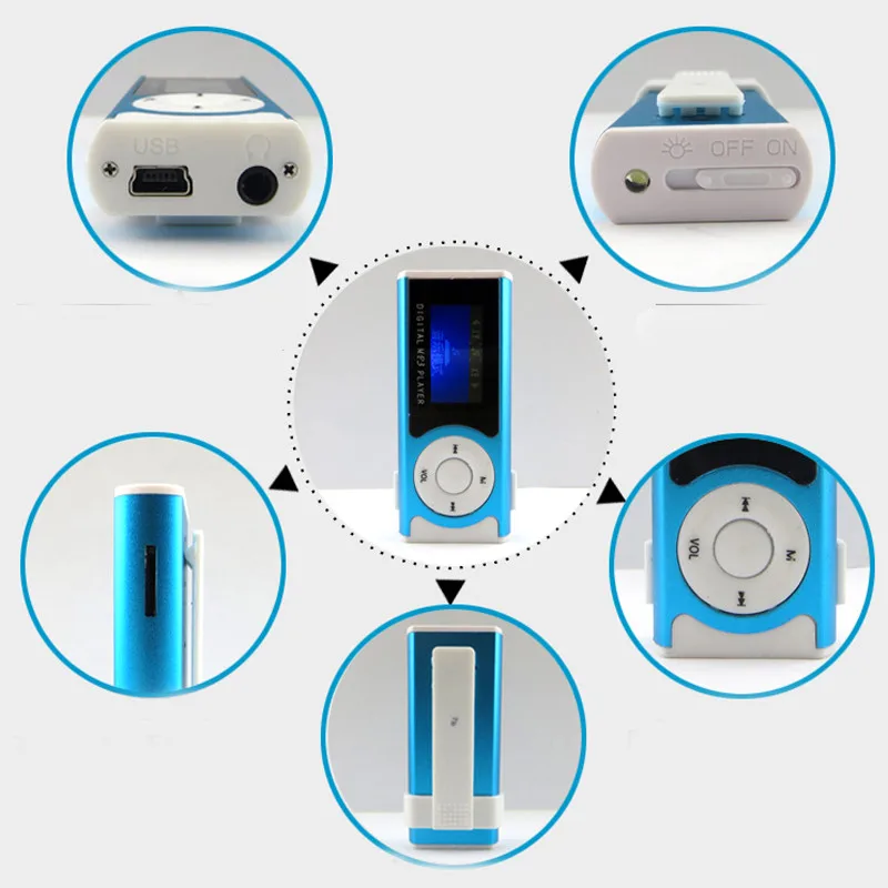 HIPERDEAL 2018 Новый mp3 плеер мини Блестящий USB Клип ЖК экран Mp3 медиаплеер Поддержка 16 Гб