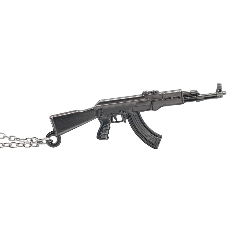 

Punk 3D Simulation AK47 Gun Pendant Necklace Cool Men Weapon Guns Metal Pendants & Necklaces Bulk Dropshipping