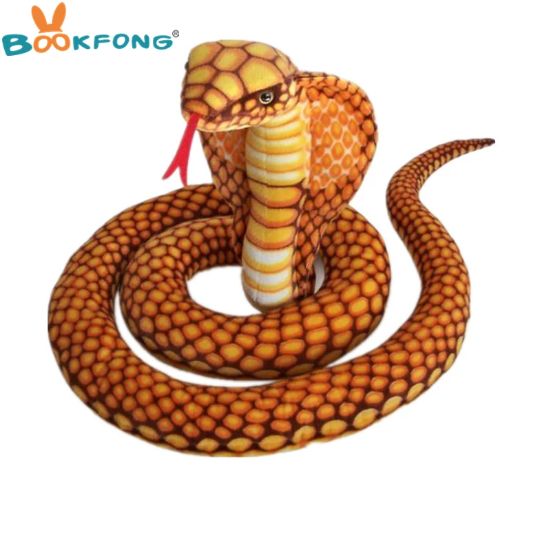 

BOOKFONG 2.5 meters simulation gold python snake plush toy doll boa constrictor snake toy kids gift home decoration
