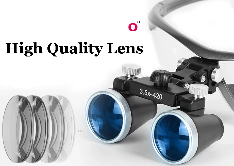 2.5X3.5X 420 mm Dental Loupe Magnifier Binocular Magnifier Surgery Surgical Medical Operation Loupe with Spotlight Head Light-4