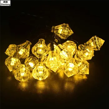 

Solar Light String 20LED Diamond Shape Courtyard Garden Holiday Decorations Lantern for Party Holiday Christmas Decor String Led