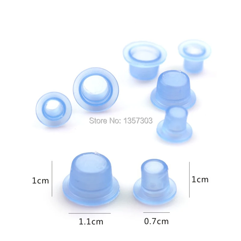 500pcs Blue Plastic Disposable Tattoo Ink Cups S/M Permanent Makeup Pigment Clear Holder Container Cap Cups Tattoo Accessories 500pcs 13x13mm clear standoffs plastic screws sign holders standoff for advertising store poster display signs supports gf1008