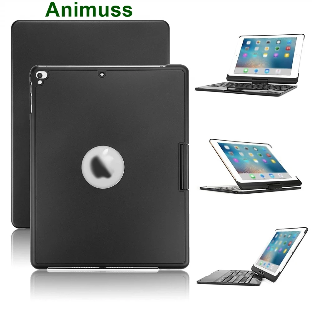 

for iPad 6th Generation Case with Keyboard, 7 Colors Adjustment Backlit and Breathing Light Keyboard with 360 Degree Rotatab