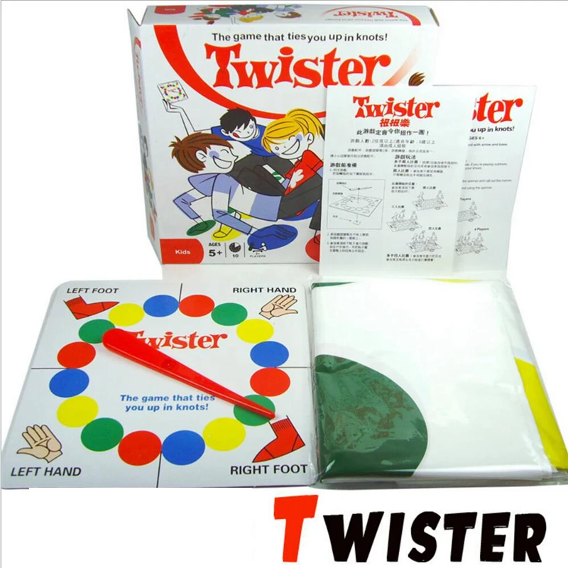 Горячая Распродажа Настольная игра, Twister игра, которая связывает вас в узлы Настольная игра s вечерние Семья детей друг Настольная игра