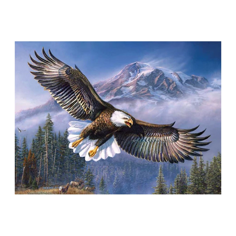 Diy diamond painting eagle in the sky cross stitch diamond mosaic sqaure drill embroidery needlework home decoration