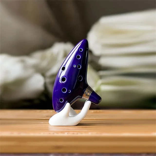 12 Hole Ocarina Instrument Ceramic Alto C Legend of Zelda Taps Ocarina Flute Blue with box Musical Instruments free shipping