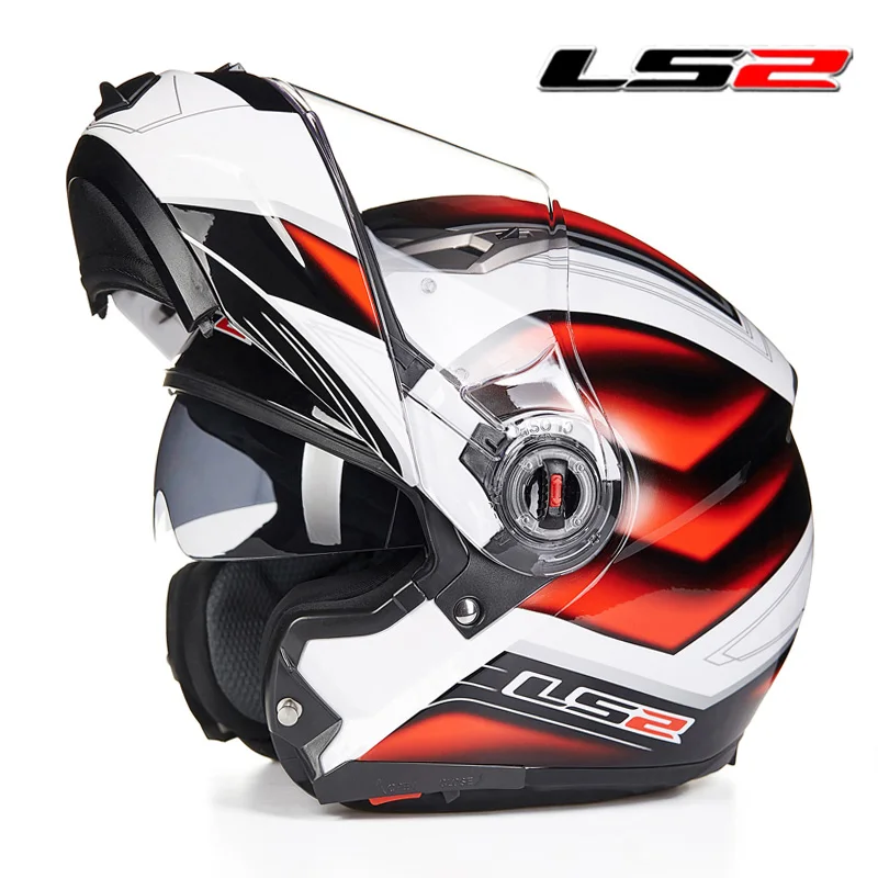 LS2 moto rcycle шлем флип-ап гоночный Мото шлем анфас двойной объектив козырек capacetes de moto ciclista FF370 casco - Цвет: 5