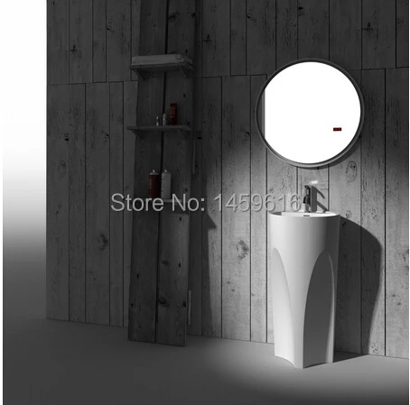 مرحاض الحمام جولة حجر رمى مغسلة سطح صلب طليق الغرور بالوعة W9020 مرحاض الحمام جولة حجر رمى مغسلة سطح صلب طليق الغرور بالوعة W9020