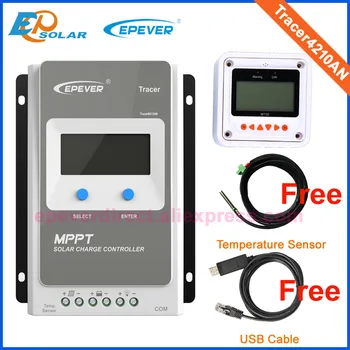 

EPEVER Best Selling 40A 12v 24v auto work mppt solar charge controller with LCD display Tracer4210AN 40amp for Lithium battery
