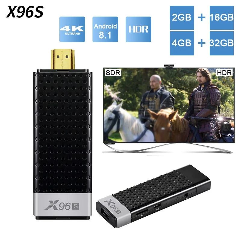 X96S Мини ПК Android 8,1 ТВ приставка Amlogic S905Y2 2G+ 16G 4G+ 3 2G rom tv Stick 5G WiFi Bluetooth 4,2 4K HD Смарт медиаплеер