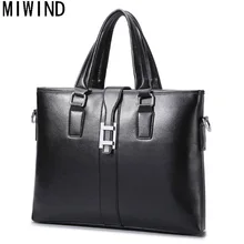 MIWIND мужская повседневная сумка-портфель из искусственной кожи на плечо, сумки-мессенджеры для ноутбука, сумка TAX1146