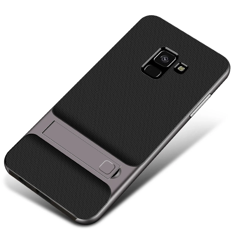 

For Samsung Galaxy A8 2018 A8 Plus 2018 A5 2018 A7 2018 Case Cover PC + Silicon Hybird Support Stand Capa Funda For Women & Men