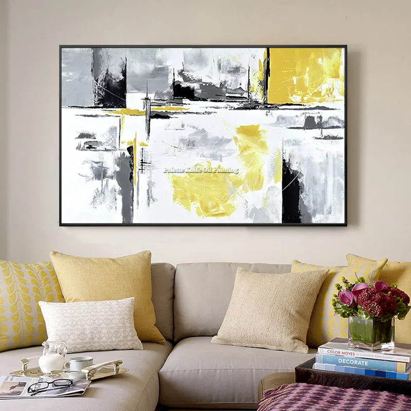 Modern Abstract painting on canvas cuadro decoracion quadro texture ...