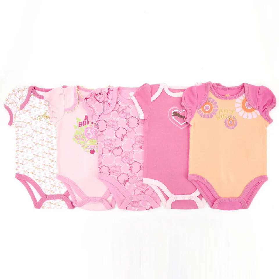 5 piezas mamelucos del bebé ropa de bebé recién nacido CottonBaby ropa de chica ropa de primavera niños ropa Bebe infantil monos para niño