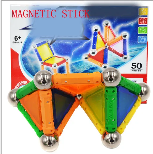 

Hot Sale 50PCS Kids Magnetic Blocks Assembly Building Blocks Toys Puzzle entertainment toy