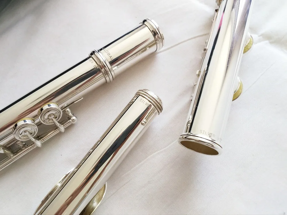 1007 флейта серебряное покрытие ручной работы E ключ Сплит флейта C тон 16 закрытых отверстий французский Флейта ключ