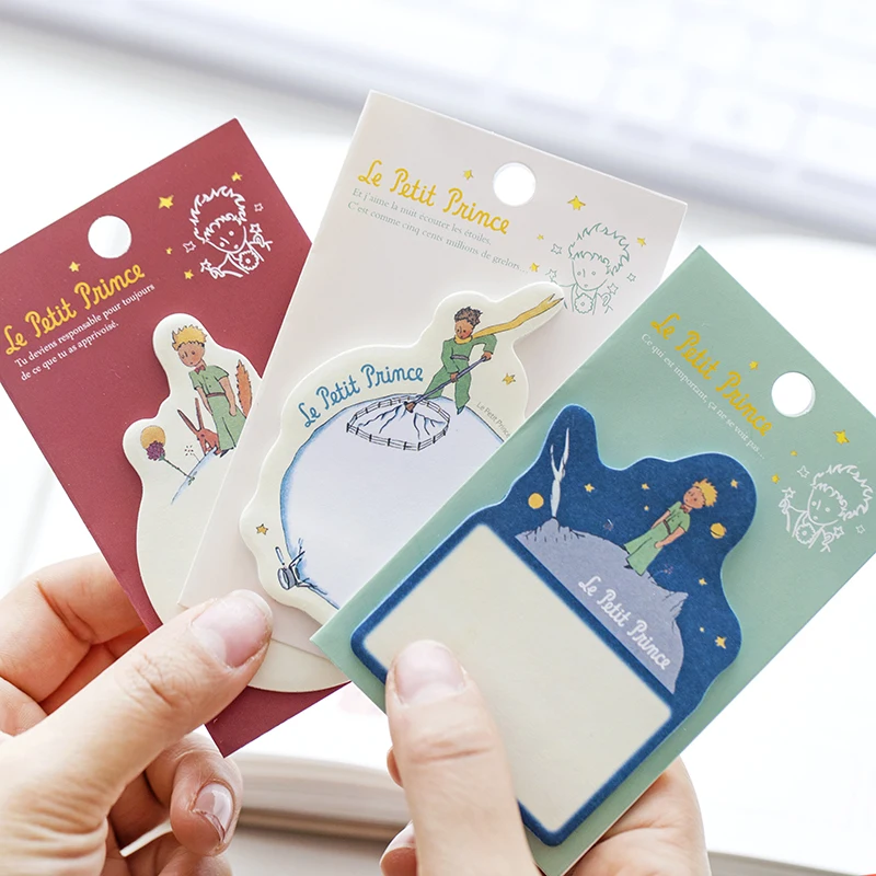 

The Little Prince Self-stick Notes 30 Sheets/pc Cute Sticky Notes Kawaii Memo Pad Blue Red White School Office Supplies