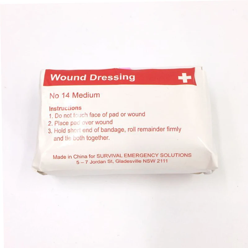 

Wound Dressing No.14 Medium/NO.15 Large Sterile EO Gauze Bandage Tourniquet With Absorbent Pad First Aid Kits Accessories