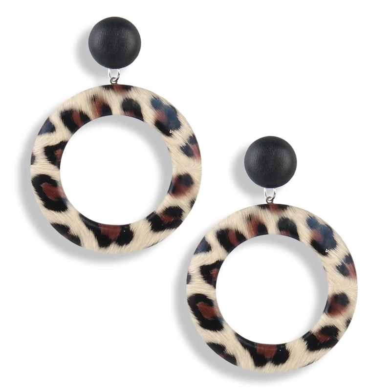 leopard printed earring B783-2