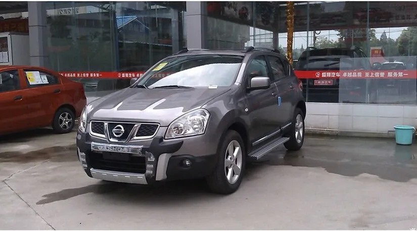 Подходит для Nissan Qashqai 2007- Передний+ задний бампер рассеиватель бамперов для губ защитная накладка АБС хромированная отделка 2 шт./лот