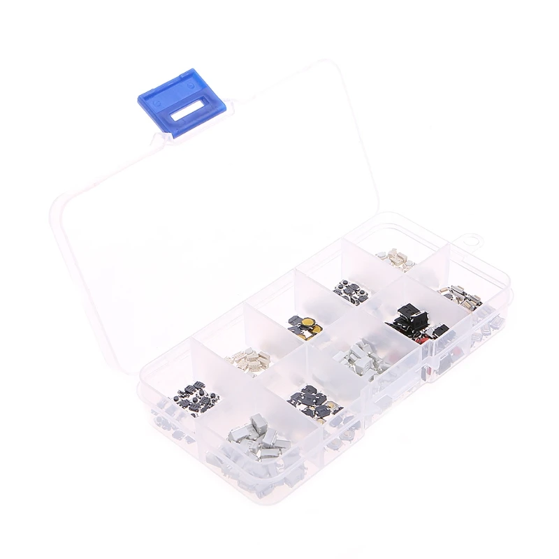 

250 Pcs 10 Types Tactile Push Button Touch Switch Remote Keys Microswitch