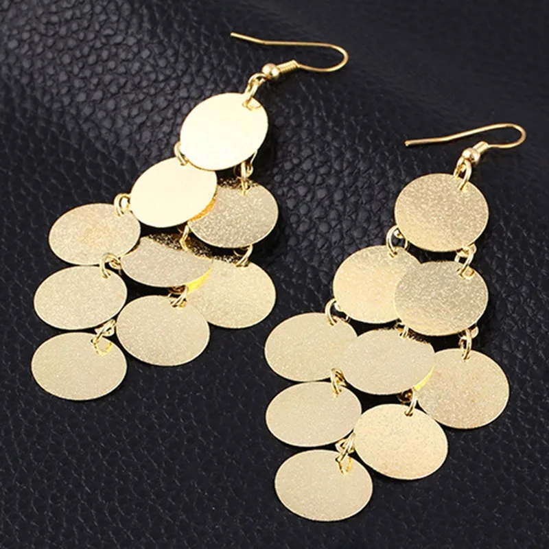 

Fashion Lady Dangle Long Earrings For Women Mini Exquisite Sequin Bijouterie Women Jewelry X3