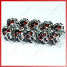 10pcs Chrome SKULL License Plate Frame Screw Screws Bolt
