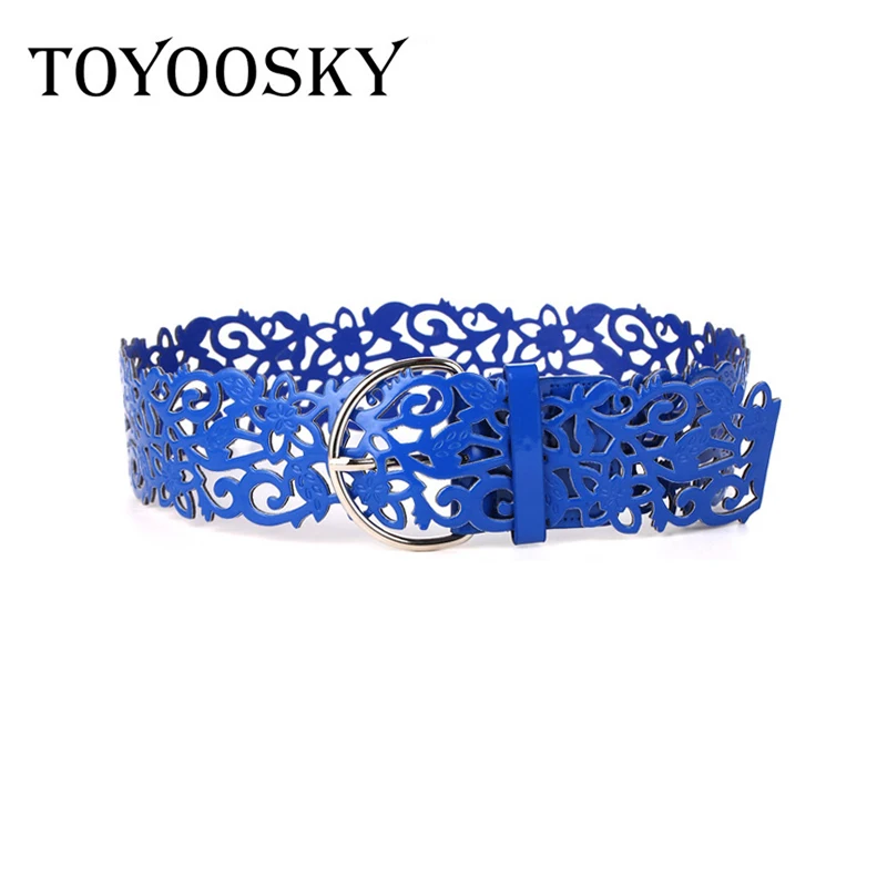 

2018 new arrivals ultra wide women's cummerbund female fashion cutout flower belt strap decoration wide belt women TOYOOSKY