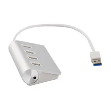 Алюминий 4 порта USB 3,0 концентратор Высокоскоростной мини-Сплиттер портативный концентратор для Apple для Mac Air PC ноутбук новейший