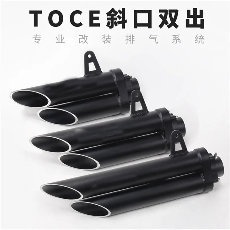 

51mm Motorcycle 2 model Double Down toce slip-on Akrapovic Yoshimura Exhaust Muffler for R6 ZX6R Z900 CBR500R GSXR1000R CBR1000R