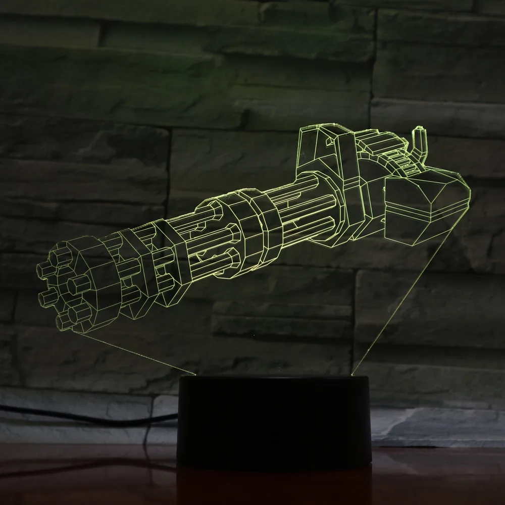 Cannon 3d лампа для смены цвета детский ночник светильник светодиодный RGB 7 цветов